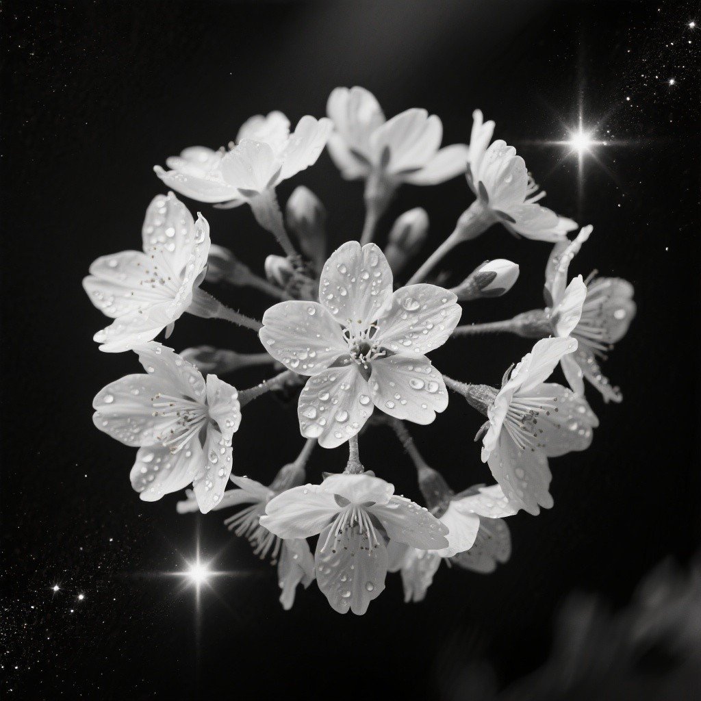 어둠과 빛으로 그려낸 꽃의 서사