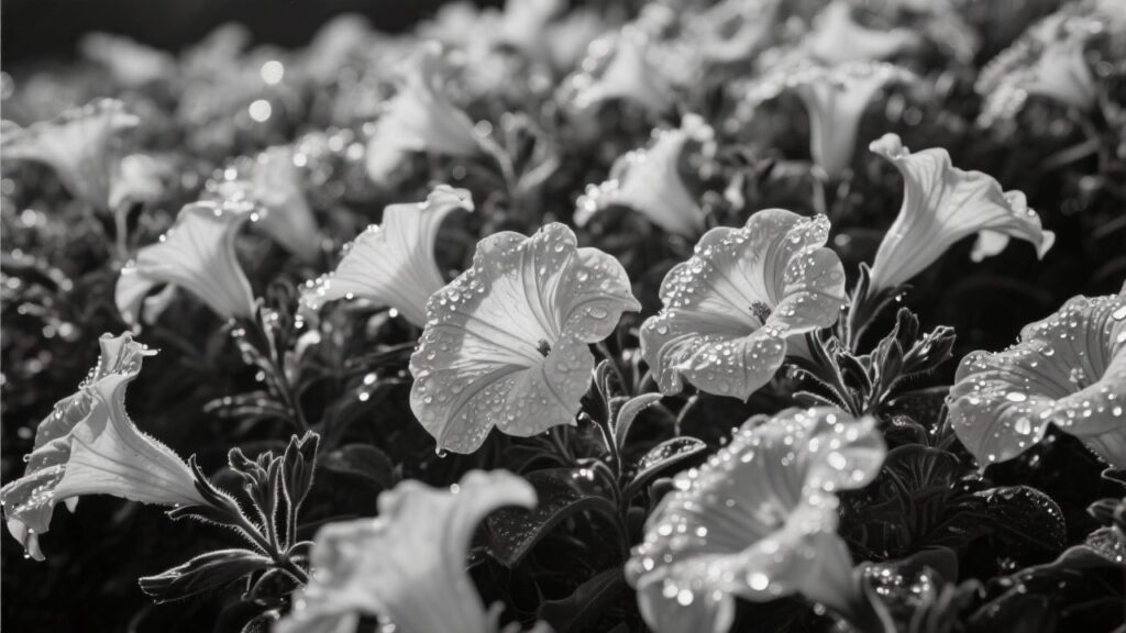 어둠과 빛으로 그려낸 꽃의 서사