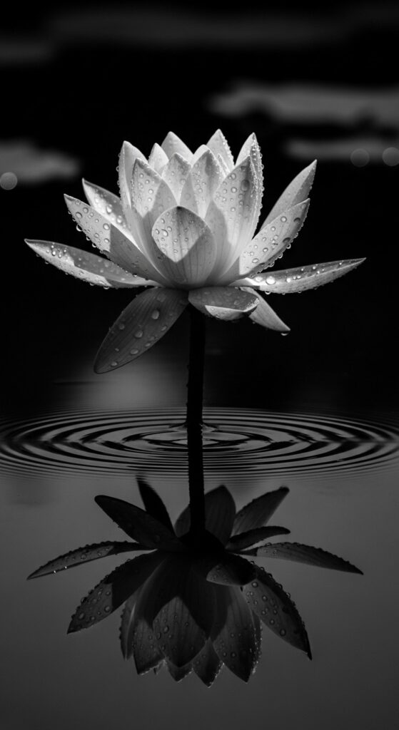 어둠과 빛으로 그려낸 꽃의 서사