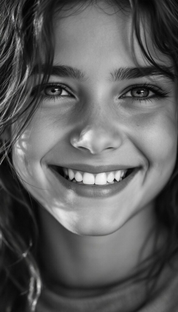 흑백사진 속 눈빛의 시선