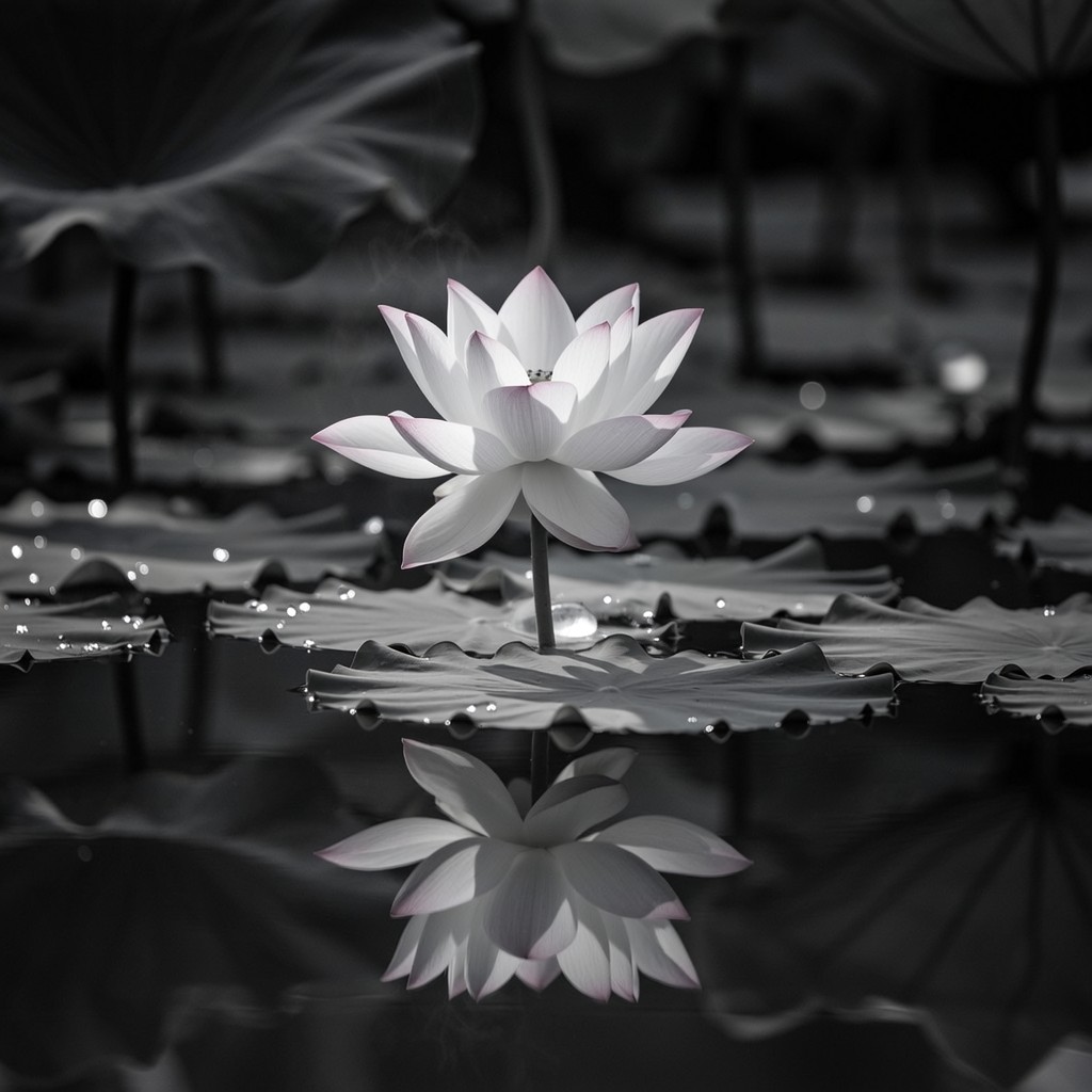 어둠과 빛으로 그려낸 꽃의 서사